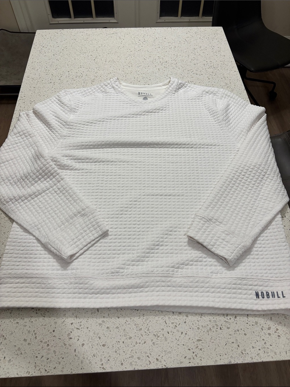 NOBULL White Quilted Lightweight Shirt Jacket